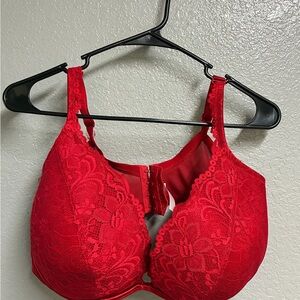 Cacique Vibrant Red Lace Bra